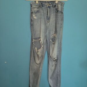 American Eagle Outfitter Distressed Curvy Mom Jeans Size 4 Regular